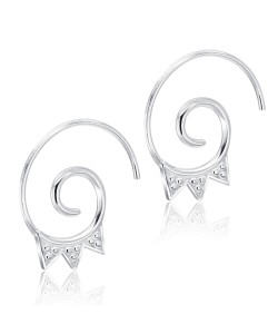 Unique Designed With CZ Stone Silver Hanging Earring STS-5584